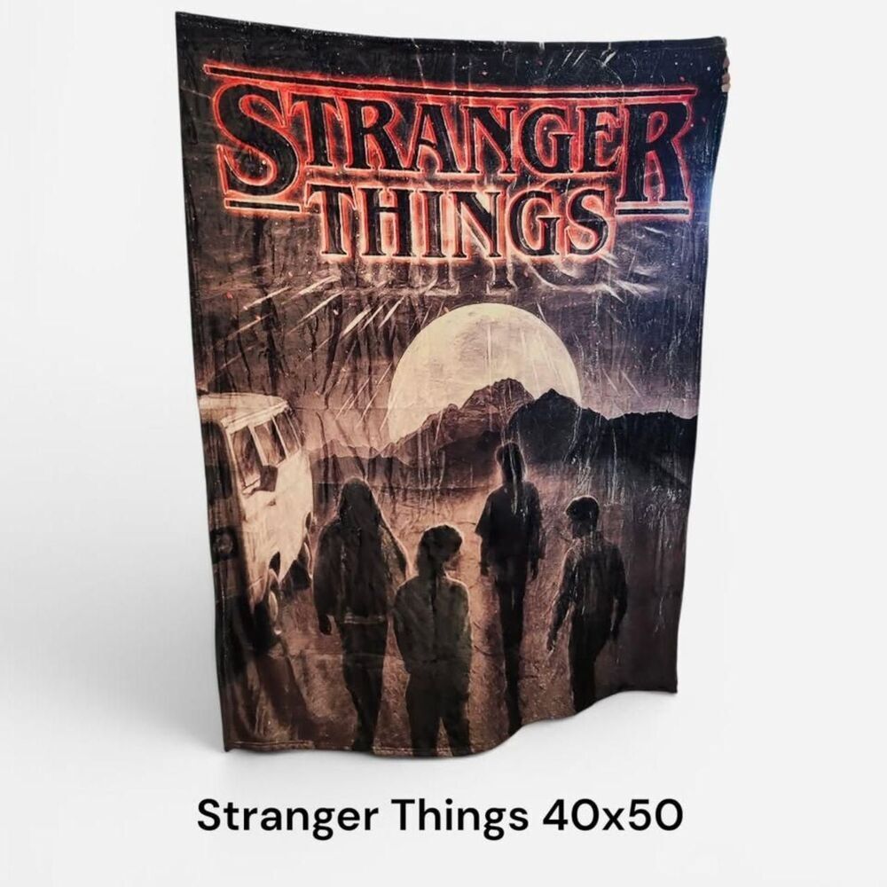 🚲 Stranger Things Fleece Blanket (40x50) - New Without Packaging